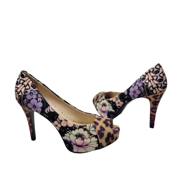 Nine West Floral Pumps 6 - Picture 3 of 4